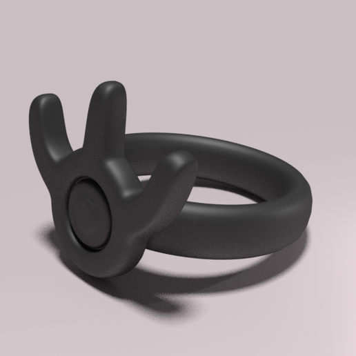 Unown ring "W" 3D model