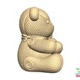 Valentine-Knitting-Bear-and-Pendant-3.jpg Valentine Knitting Bear and Pendant 3D Printable Model