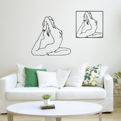 Better-display.png Free STL file Yoga Woman・Template to download and 3D print