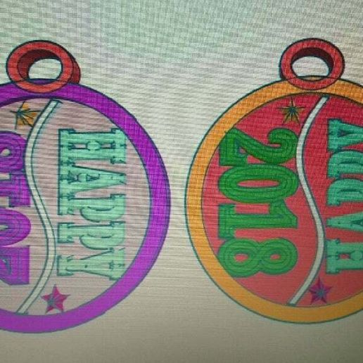 Happy new year 2018 - 3D model önizlemesi