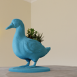 duck-planter-4.png Duck planter pot flower vase 3d print STL file