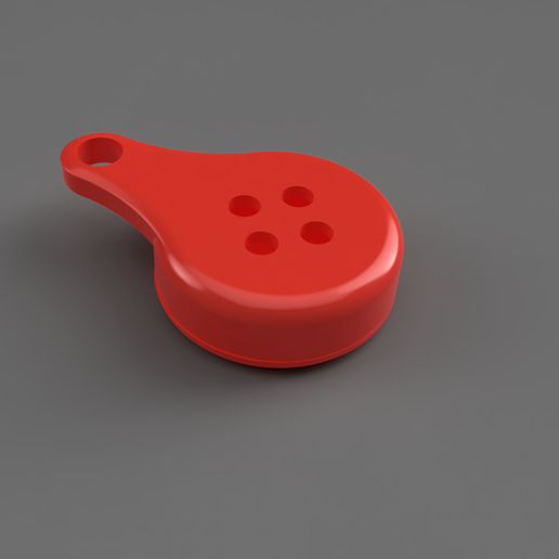 Tile sticker keychain adapter (threaded) 3D model