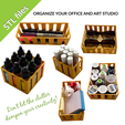 etsy-view3.png Drawer Organizer Trays, office and art studio organization, 13 sizes, customize your set