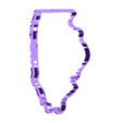 illinois 4.5in.stl STATE OF Illinois COOKIE CUTTER - 4 SIZES TO PRINT, SUPER SHARP CUTTING EDGE!