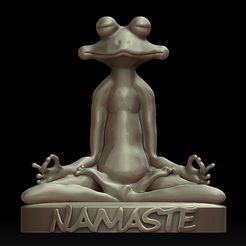 1.jpg Yoga Frog Statue