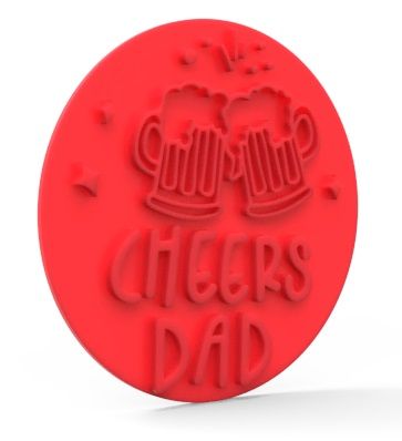 CHEERS DAD STAMP - 3D model önizlemesi