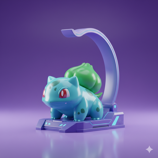 headset holder Creative headset stand headphone holder 3D Printable Model STL anime desk decor Instant Download