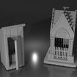 small-structures-render.jpg WWII Tabletop Terrain Set 28mm scale (3D Printable Files) - Based on real buildings from Carentan, France