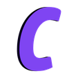 C.STL Letters - A through Z - HP Simplified Font - ALL CAPS - 1" X .125" thick