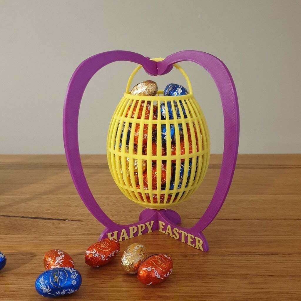 2.jpg Free STL file Easter basket and stand・3D print object to download, 3DPrintBunny