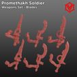 Soldier-Weapons-Render-Blades-Final.jpg Promethakh Soldier Melee Weapons - 28mm Weapon Bits