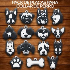 cults-1.jpg STL file DOG COLLAR TAGS - 15 MODELS / DOG KEYCHAINS・3D printer design to download