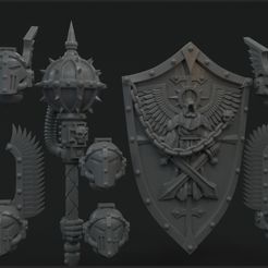 cults_pack_preview.jpg STL file Gloomy Angels bladeguard/terminator upgrade pack・Model to download and 3D print