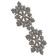 Wireframe-Low-52.jpg Снежинка Эмодзи 02.Печать на месте с 3MF в комплекте. (Без опор и плотов)