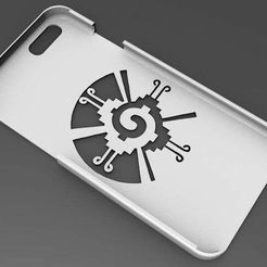 iphone_6_varios0013.jpg Free STL file iPhone 6 Basic Case aztec fake ying yang・Model to download and 3D print