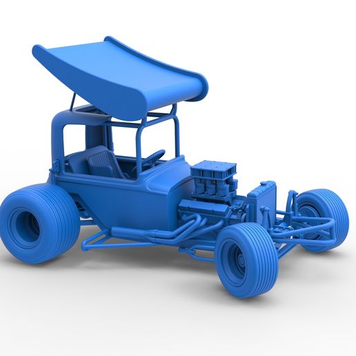 73.jpg Vintage Winged Supermodified stock car para Dirt girando Escala 1:25