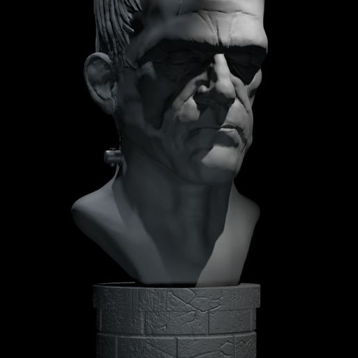 frankenstein-boris-karloff-3d-model-86f15df6e0.jpg Frankenstein bust - Classic Universal Monsters Collection