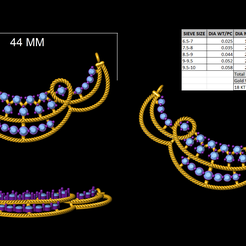 SIEVE SIZE | DIA WT/PC| DIA MM| DIA PCS | DIA WT U 18K Fichier STL Diamond Tanmoniya・Design pour imprimante 3D à télécharger