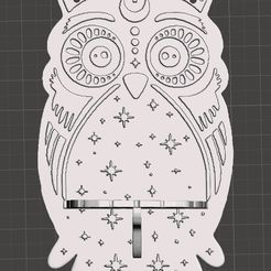 OWL-SHELF-MYSTIC.jpg Archivo STL COLGANTE ESTANTE BÚHO MÍSTICO CRISTAL・Objeto de impresión 3D para descargar