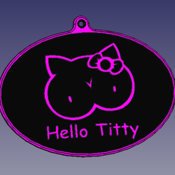 Screenshot_from_2020-01-21_21-01-16.png Free STL file Hello Kitty Parody Sign・3D printing model to download