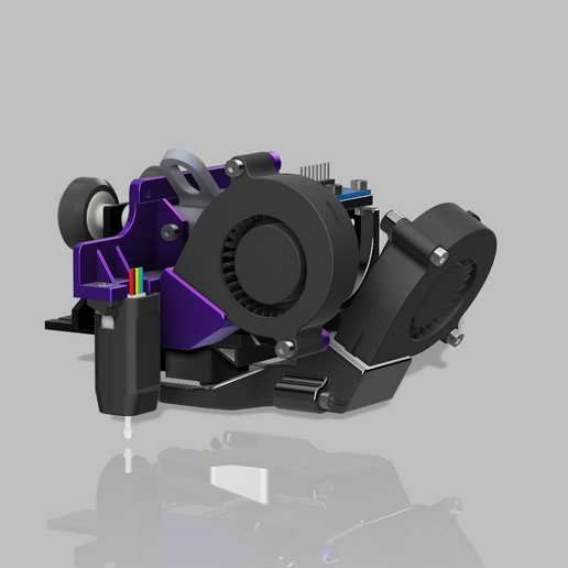 2-Hotend-5015.png HOT END DUCT 4020 OR 5015 FAN, ENDER 3 S1, S1 PRO, S1 PLUS, SPRITE, PROBE NO Y OFFSET, ABL ADAPTER