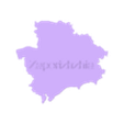 Zaporihzhia_gelb.stl Ukraine Karte / Ukraine Map