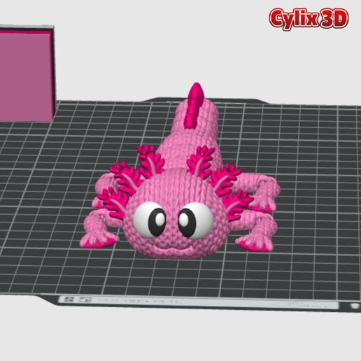 Crochet-Axolotl.jpg Crochet Axolotl & Egg Box Bundle, Articulated Flexi, Print In Place, No Support