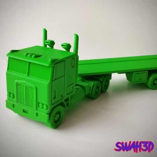 semi-tractor-trailer-truck.jpg Truck Kenworth k100 semi-trailer tractor (print in place)