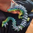 Kristalldrache, bewegliches Flexi-Wackeltier, Druck an Ort und Stelle, Fantasy
