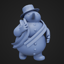 Snowman1_1.png STL-Datei Snowan・3D-druckbares Modell zum Herunterladen