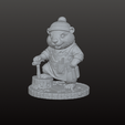 wooden-beaver-3d-model-888.png Beaver Carpenter | Cute Woodworker Beaver | 3D Printable STL Figure