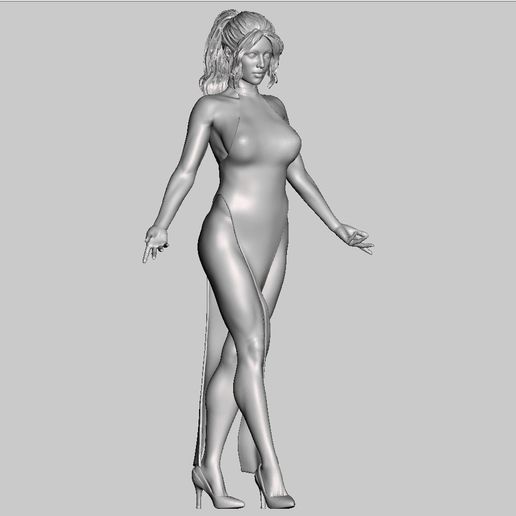 Position. Night numph. Dress 3D model