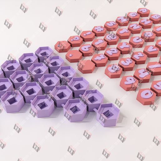 Articulated Clicker Keychain Bubble Font – Satisfying Fidget Toy STL (Printable & Modular)