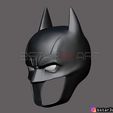 08.jpg Batman Helmet-The Batman 2021-Robert Pattinson-DC comic Fan Art 3D print model