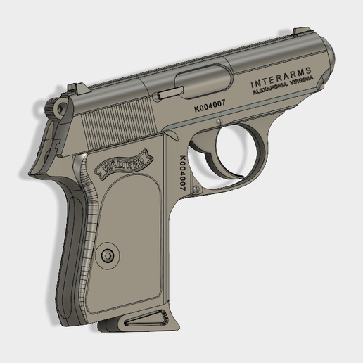 Walther PPK (6).PNG Download free STL file Walther PPK Cal.9mm • 3D printable design, 3dprintcreation