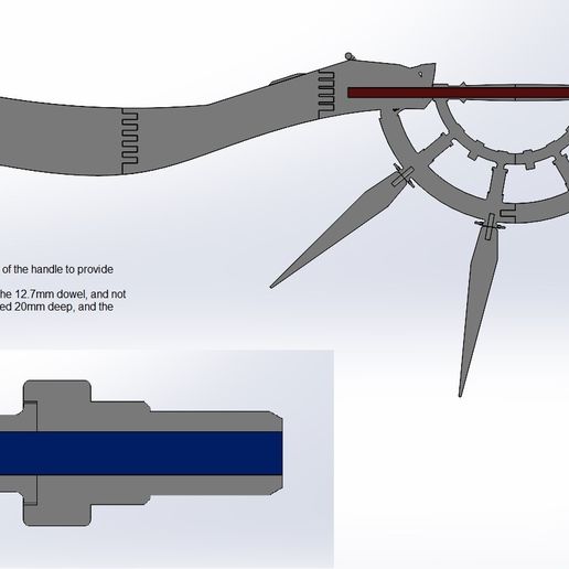 Structure.jpg Arknights Thorns' Sword STL files