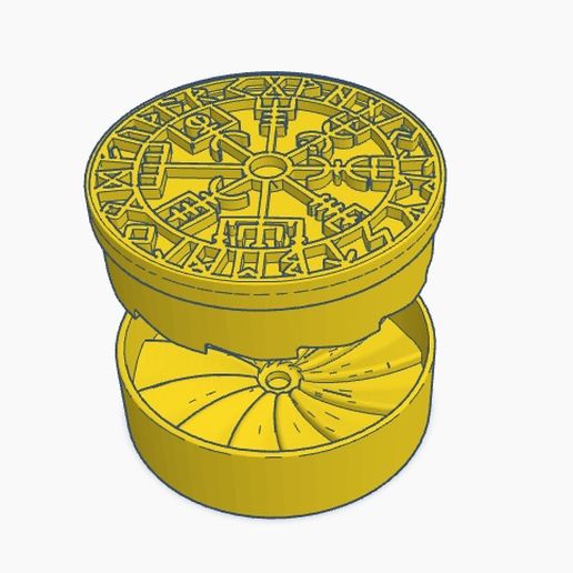 GRINDER GRINDER GRINDER GRINDER GRINDER GRINDER RUNES 60 MM WEED EASY PRINT TURBINE WITHOUT SUPPORTS 3D model