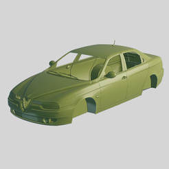 alfa-romeo-156-i1.png Archivo STL Alfa Romeo 156 1997 Cuerpo Imprimible・Diseño de impresora 3D para descargar