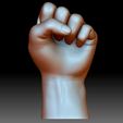 BLM Hand 5.jpg BLM hand sign logo fist STL file 3D printable model Black Lives