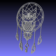 snapshot01.png Owl dream Catcher (Buho, lechuza, atrapasueños). Arte 2D.