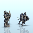39.png Set of 5 medieval soldiers (+ pre-supported version) (15) - Darkness Chaos Medieval Age of Sigmar Fantasy Warhammer
