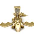 rendre1.jpg Golden Dragon Wing Pendant – Fantasy Creature 3D Jewelry Model (STL/OBJ)