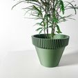 untitled-2499.jpg The Nari Planter Pot with Drainage Tray: Modern and Unique Home Decor for Plants and Succulents  | STL File