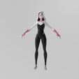 Gwen-10019.png Spider Gwen Stacy Spiderverse Spiderverse Lowpoly Rigged