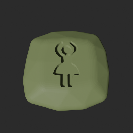 Ballet Dancer Stone - 3D Printable Game Token