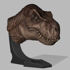 Trex_Bust.jpg Fichier STL Buste de Tyrannosaure・Modèle pour imprimante 3D à télécharger