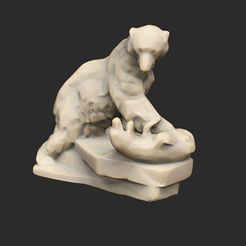 PolarBearStatue.jpg STL-Datei Polar Bear Statue kostenlos herunterladen • 3D-Druck-Vorlage, CharlieVet