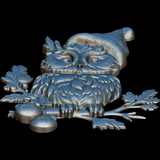 STL file The Owl of Christmas Magic Relief 3D print model 🦉 (OBJ)・3D ...