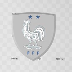 FFF.jpg Archivo STL gratis Logotipo de la Federación Francesa de Fútbol・Plan imprimible en 3D para descargar