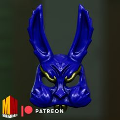 EA98EDEE-1509-4F52-B066-D115399DE253.jpeg STL file 2023 Year of the Rabbit Oni Mask 3D Model - Perfect for Celebrations and Decorations・Template to download and 3D print